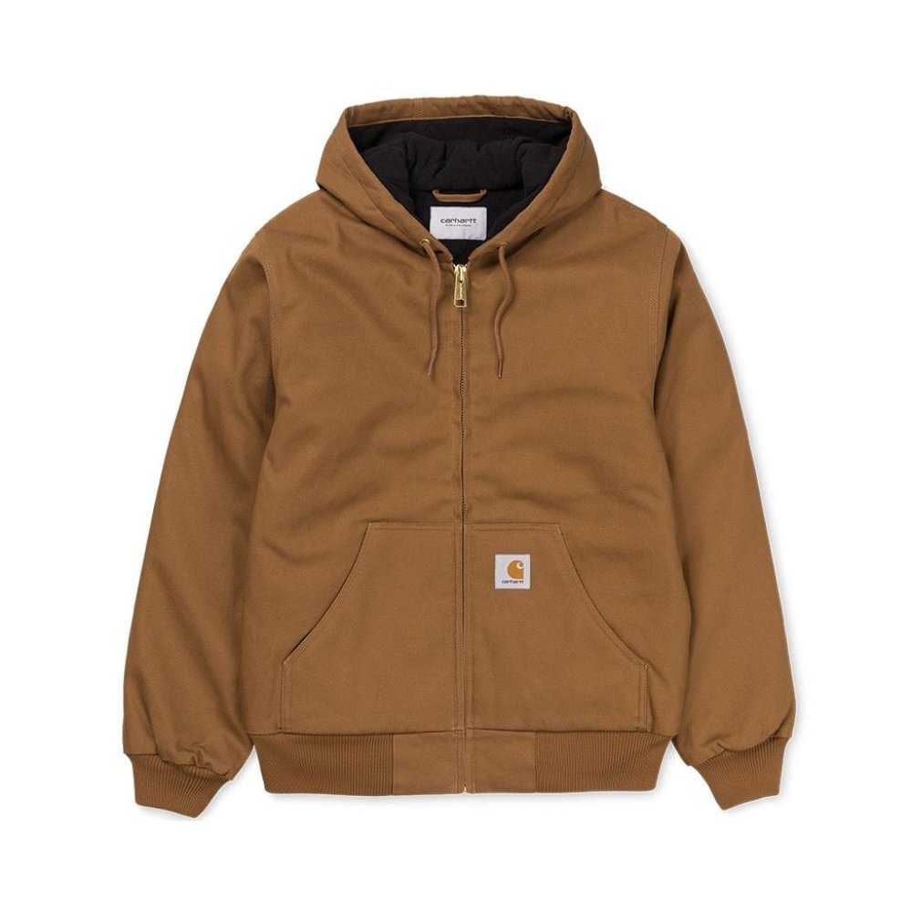 CARHARTT WIP Active Canvas Hooded Jacket HAMILTON BROWN RIGID